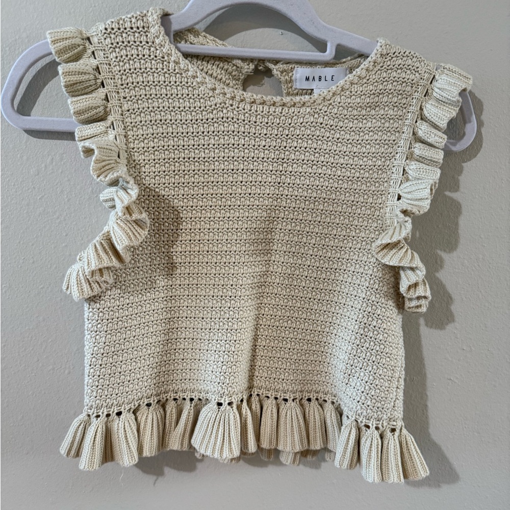 Mable Beige Knit Top